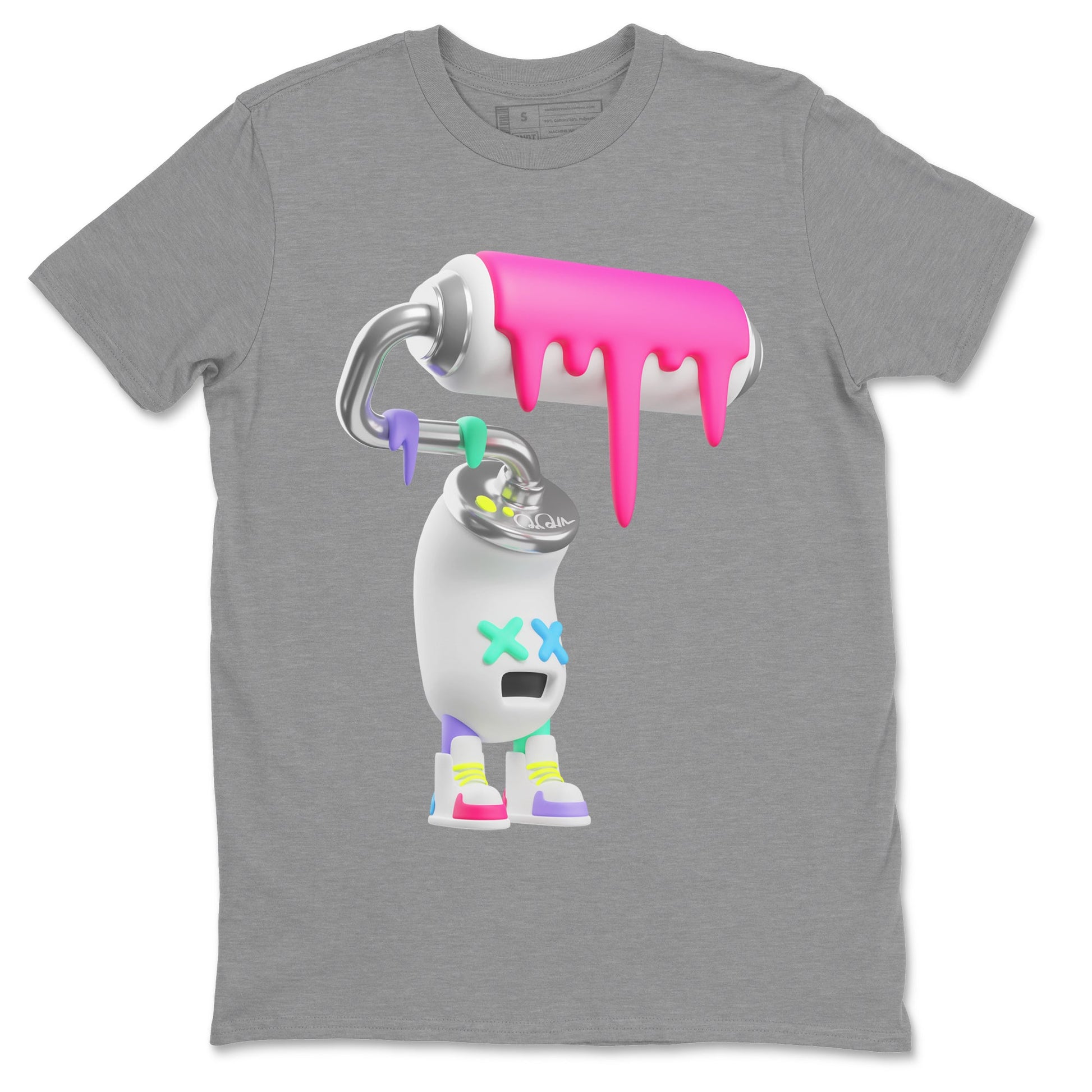 Dunk Easter Candy Sneaker Match Tees 3D Paint Roller Sneaker Tees Nike Easter Sneaker Release Tees Unisex Shirts Heather Grey 2