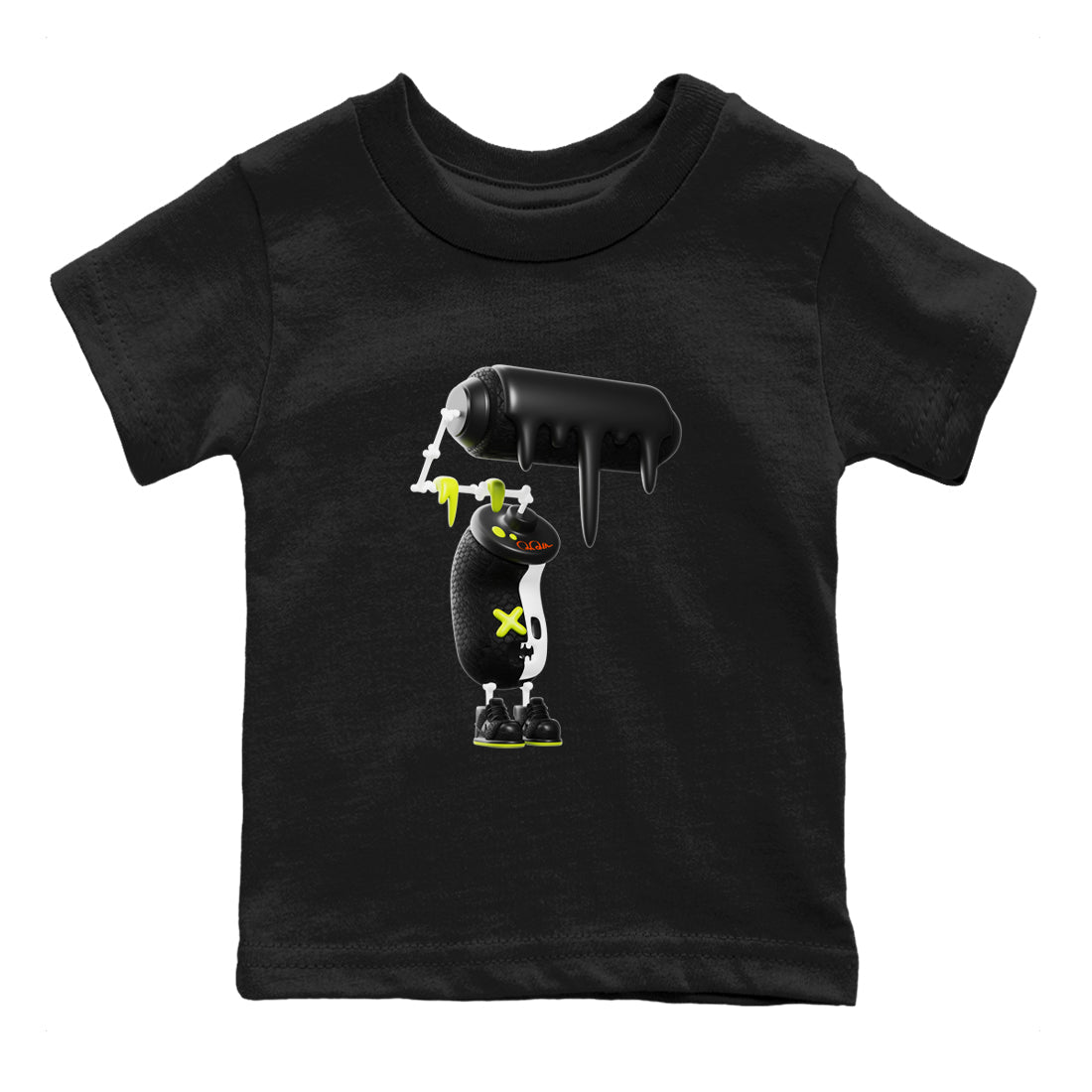 Dunk Mid Premium shirt to match jordans 3D Paint Roller sneaker tees halloween horror nights Nike Dunk Halloween SNRT Sneaker Release Tees Baby Toddler Black 2 T-Shirt
