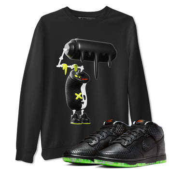 Dunk Mid Premium shirt to match jordans 3D Paint Roller sneaker tees halloween horror nights Nike Dunk Halloween SNRT Sneaker Release Tees Unisex Black 1 T-Shirt
