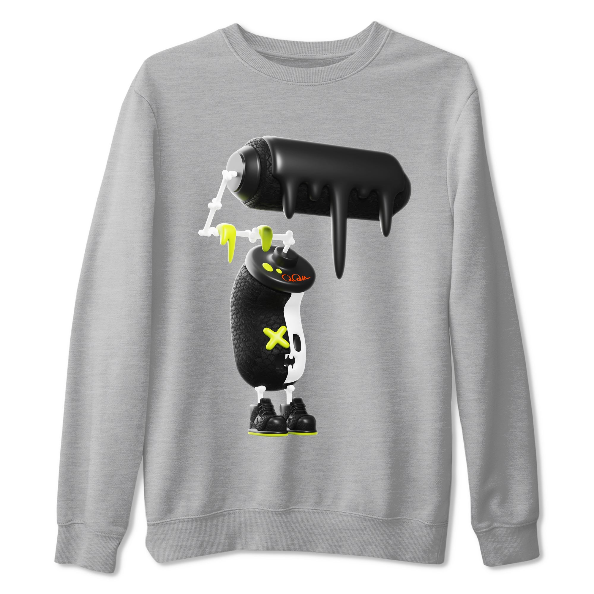 Dunk Mid Premium shirt to match jordans 3D Paint Roller sneaker tees halloween horror nights Nike Dunk Halloween SNRT Sneaker Release Tees Unisex Heather Grey 2 T-Shirt