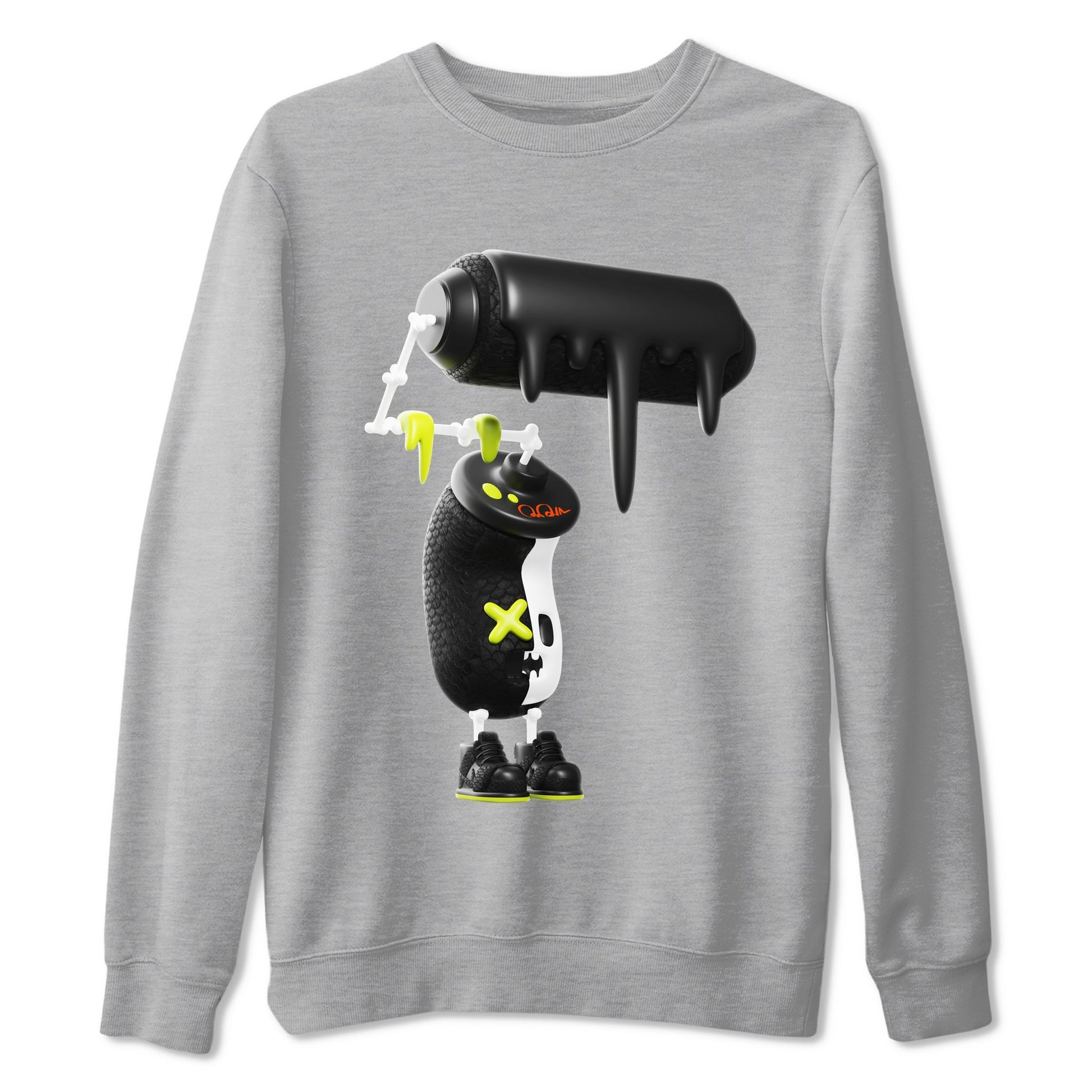 Dunk Mid Premium shirt to match jordans 3D Paint Roller sneaker tees halloween horror nights Nike Dunk Halloween SNRT Sneaker Release Tees Unisex Heather Grey 2 T-Shirt