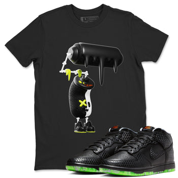 Dunk Mid Premium shirt to match jordans 3D Paint Roller sneaker tees halloween horror nights Nike Dunk Halloween SNRT Sneaker Release Tees Unisex Black 1 T-Shirt