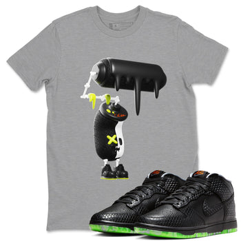Dunk Mid Premium shirt to match jordans 3D Paint Roller sneaker tees halloween horror nights Nike Dunk Halloween SNRT Sneaker Release Tees Unisex Heather Grey 1 T-Shirt
