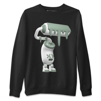 Dunk Mica Green Sneaker Match Tees 3D Paint Roller Sneaker Tees Dunk Low Mica Green Sneaker Release Tees Unisex Shirts Black 2