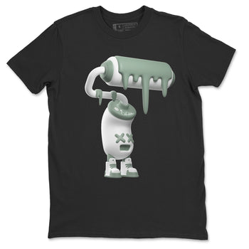 Dunk Mica Green Sneaker Match Tees 3D Paint Roller Sneaker Tees Dunk Low Mica Green Sneaker Release Tees Unisex Shirts Black 2