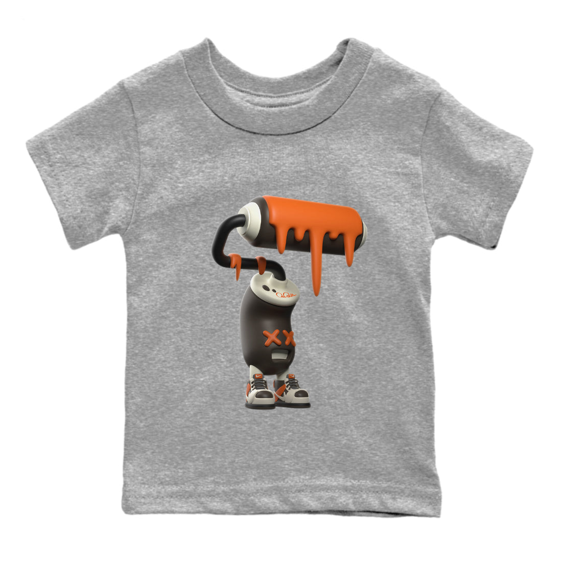Dunk Red Panda shirt to match jordans 3D Paint Roller sneaker tees Nike Dunk LowRed Panda SNRT Sneaker Release Tees Baby Toddler Heather Grey 2 T-Shirt