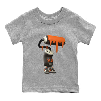 Dunk Red Panda shirt to match jordans 3D Paint Roller sneaker tees Nike Dunk LowRed Panda SNRT Sneaker Release Tees Baby Toddler Heather Grey 2 T-Shirt