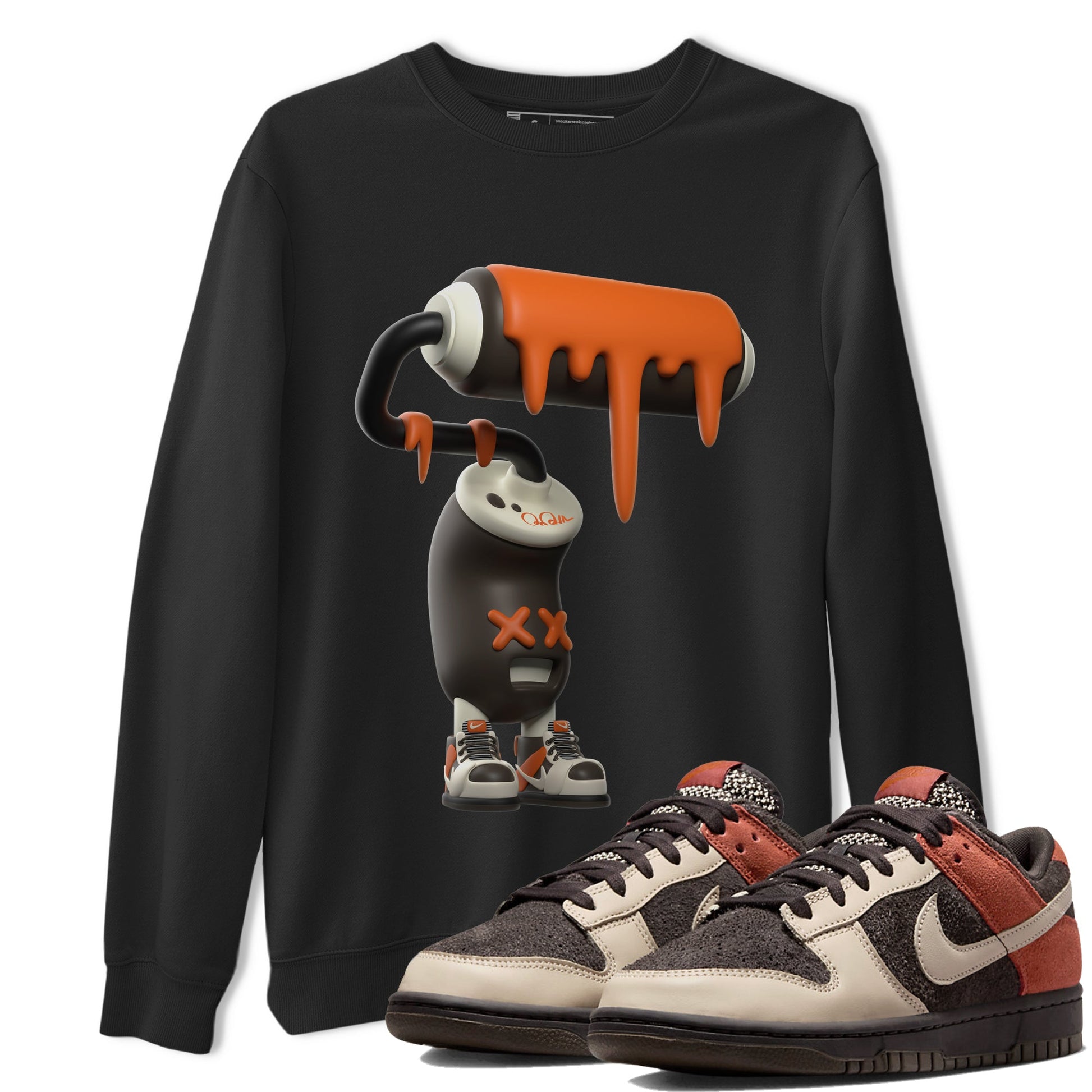 Dunk Red Panda shirt to match jordans 3D Paint Roller sneaker tees Nike Dunk LowRed Panda SNRT Sneaker Release Tees Unisex Black 1 T-Shirt