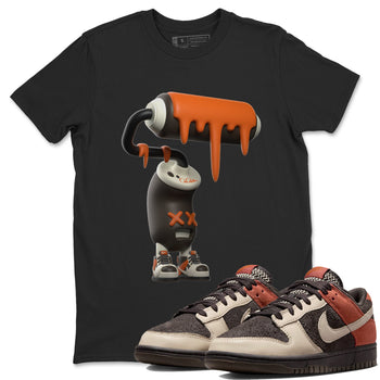 Dunk Red Panda shirt to match jordans 3D Paint Roller sneaker tees Nike Dunk LowRed Panda SNRT Sneaker Release Tees Unisex Black 1 T-Shirt