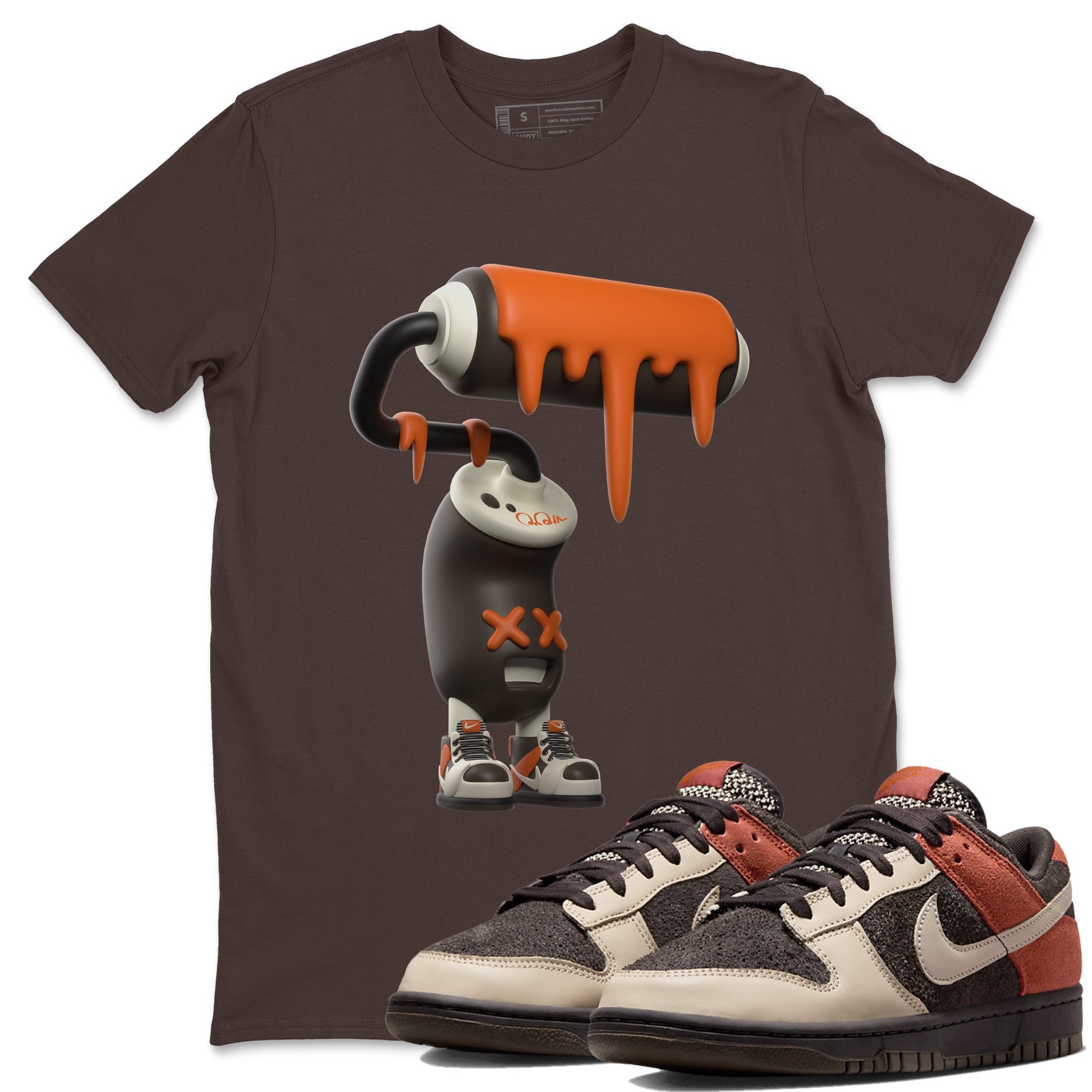 Dunk Red Panda shirt to match jordans 3D Paint Roller sneaker tees Nike Dunk LowRed Panda SNRT Sneaker Release Tees Unisex Dark Chocolate 1 T-Shirt