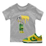 Dunk Reverse Brazil Sneaker Match Tees 3D Paint Roller Sneaker Tees Dunk Reverse Brazil Sneaker Release Tees Kids Shirts