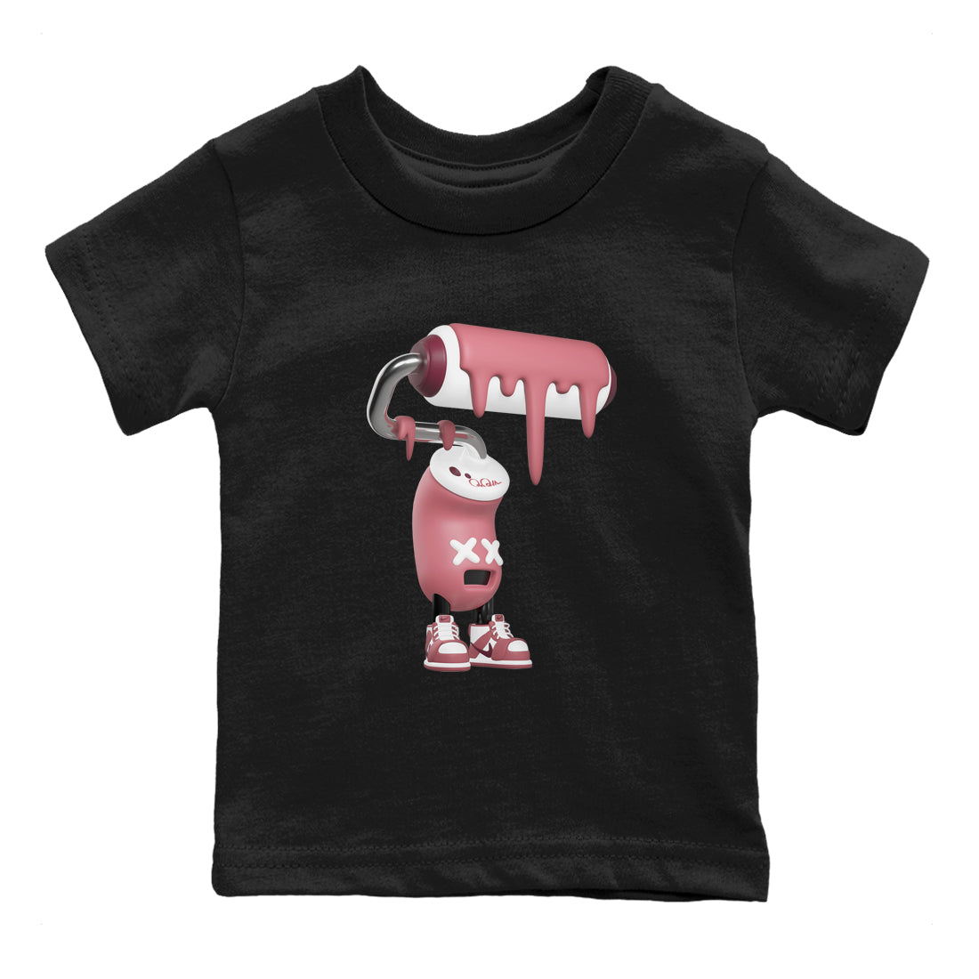 Dunk Valentines Day 2024 shirt to match jordans 3D Paint Roller sneaker tees Dunk Happy Valentines Day 2024 SNRT Sneaker Release Tees Baby Toddler Black 2 T-Shirt