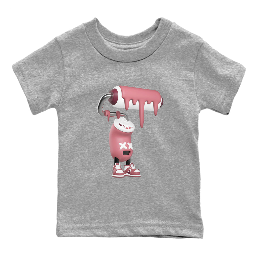 Dunk Valentines Day 2024 shirt to match jordans 3D Paint Roller sneaker tees Dunk Happy Valentines Day 2024 SNRT Sneaker Release Tees Baby Toddler Heather Grey 2 T-Shirt