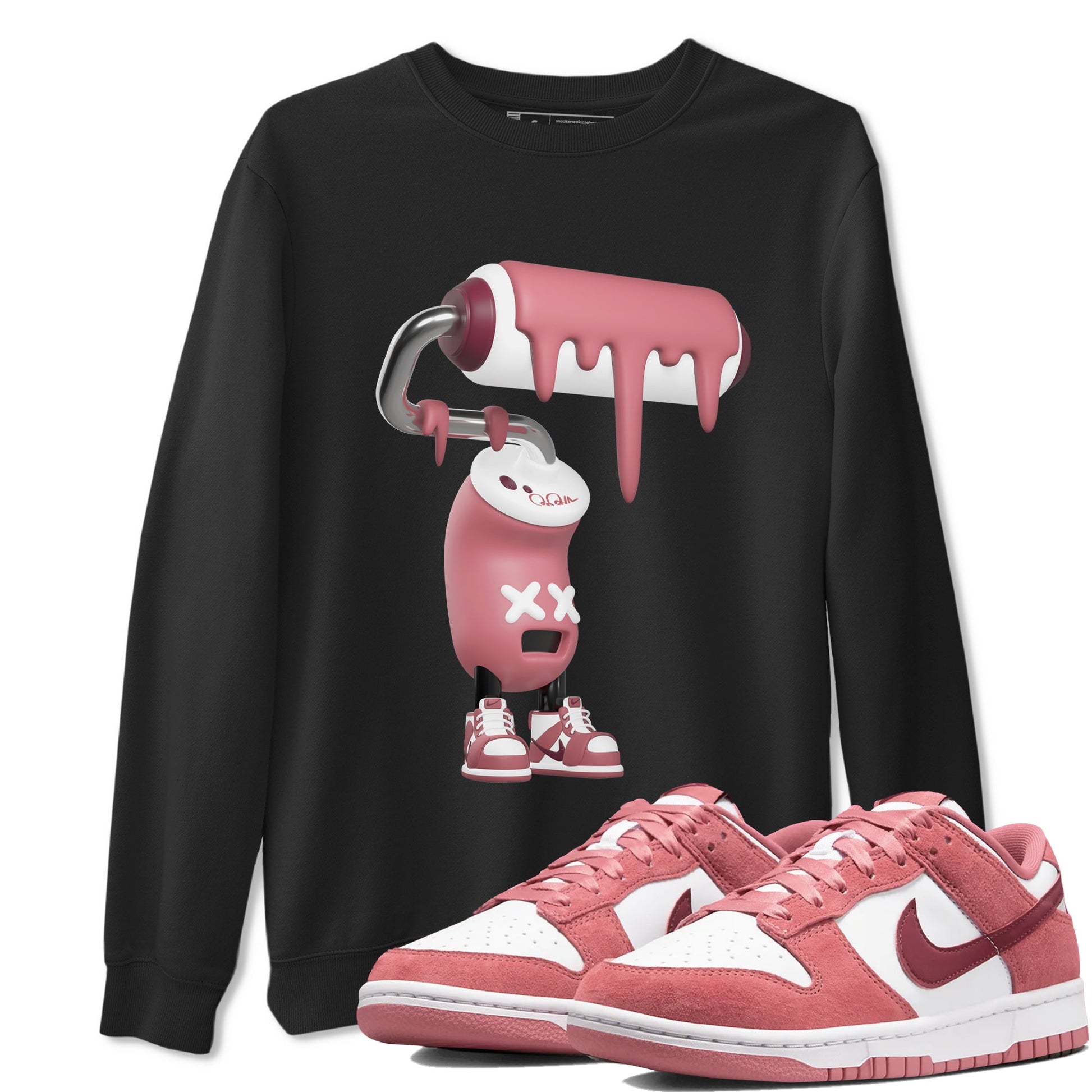 Dunk Valentines Day 2024 shirt to match jordans 3D Paint Roller sneaker tees Dunk Happy Valentines Day 2024 SNRT Sneaker Release Tees Unisex Black 1 T-Shirt