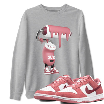 Dunk Valentines Day 2024 shirt to match jordans 3D Paint Roller sneaker tees Dunk Happy Valentines Day 2024 SNRT Sneaker Release Tees Unisex Heather Grey 1 T-Shirt