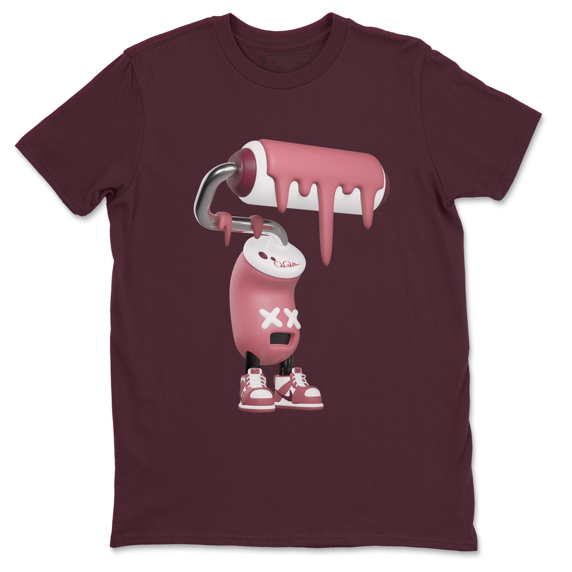 Dunk Valentines Day 2024 shirt to match jordans 3D Paint Roller sneaker tees Dunk Happy Valentines Day 2024 SNRT Sneaker Release Tees Unisex Maroon 2 T-Shirt