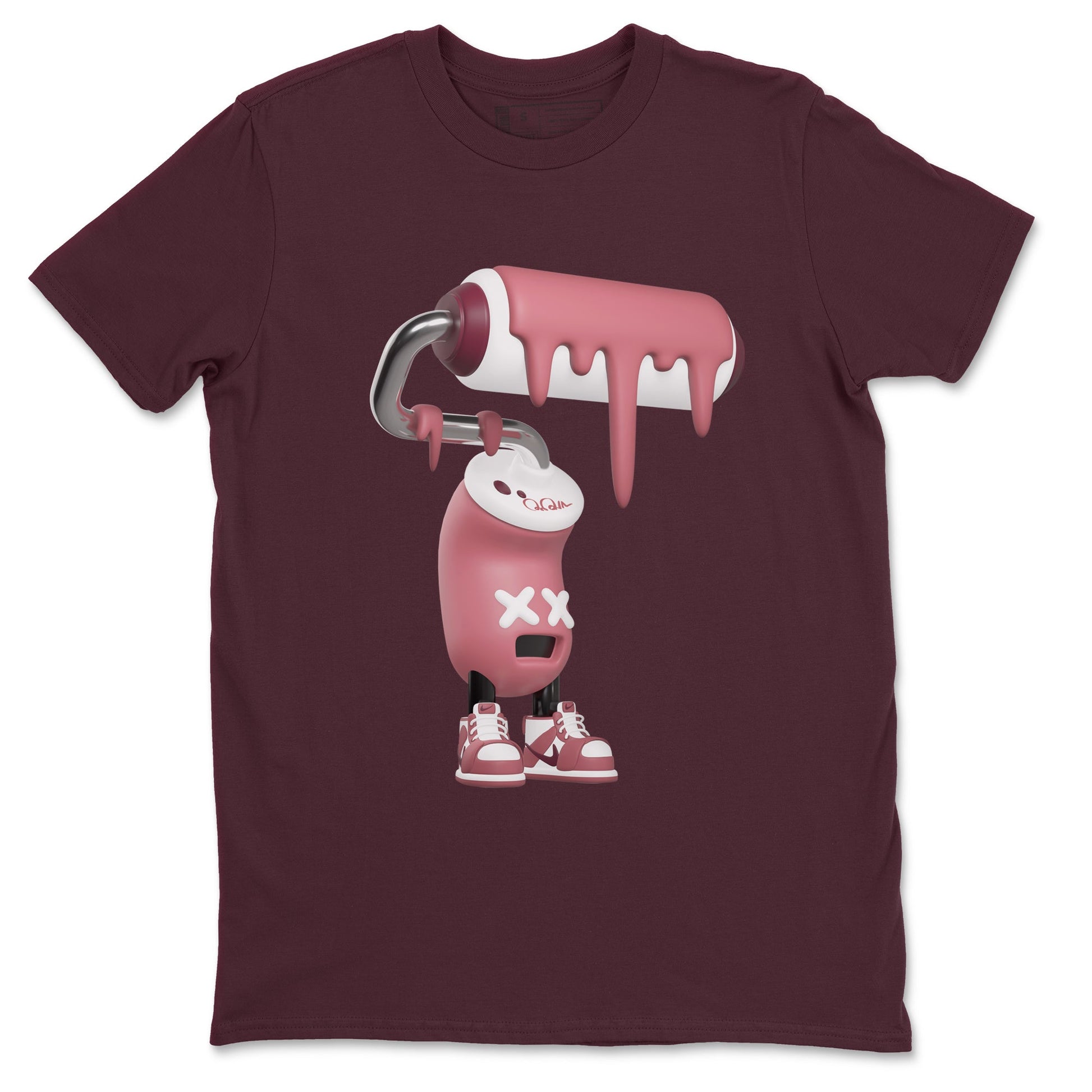 Dunk Valentines Day 2024 shirt to match jordans 3D Paint Roller sneaker tees Dunk Happy Valentines Day 2024 SNRT Sneaker Release Tees Unisex Maroon 2 T-Shirt