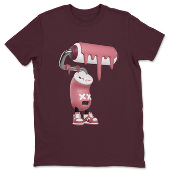 Dunk Valentines Day 2024 shirt to match jordans 3D Paint Roller sneaker tees Dunk Happy Valentines Day 2024 SNRT Sneaker Release Tees Unisex Maroon 2 T-Shirt