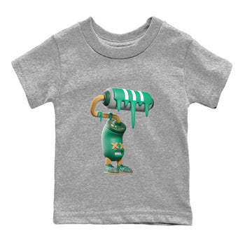 Samba Collegiate Green Gum shirt to match jordans 3D Paint Roller sneaker tees Adidas Green Gum SNRT Sneaker Release Tees Baby Toddler Heather Grey 2 T-Shirt