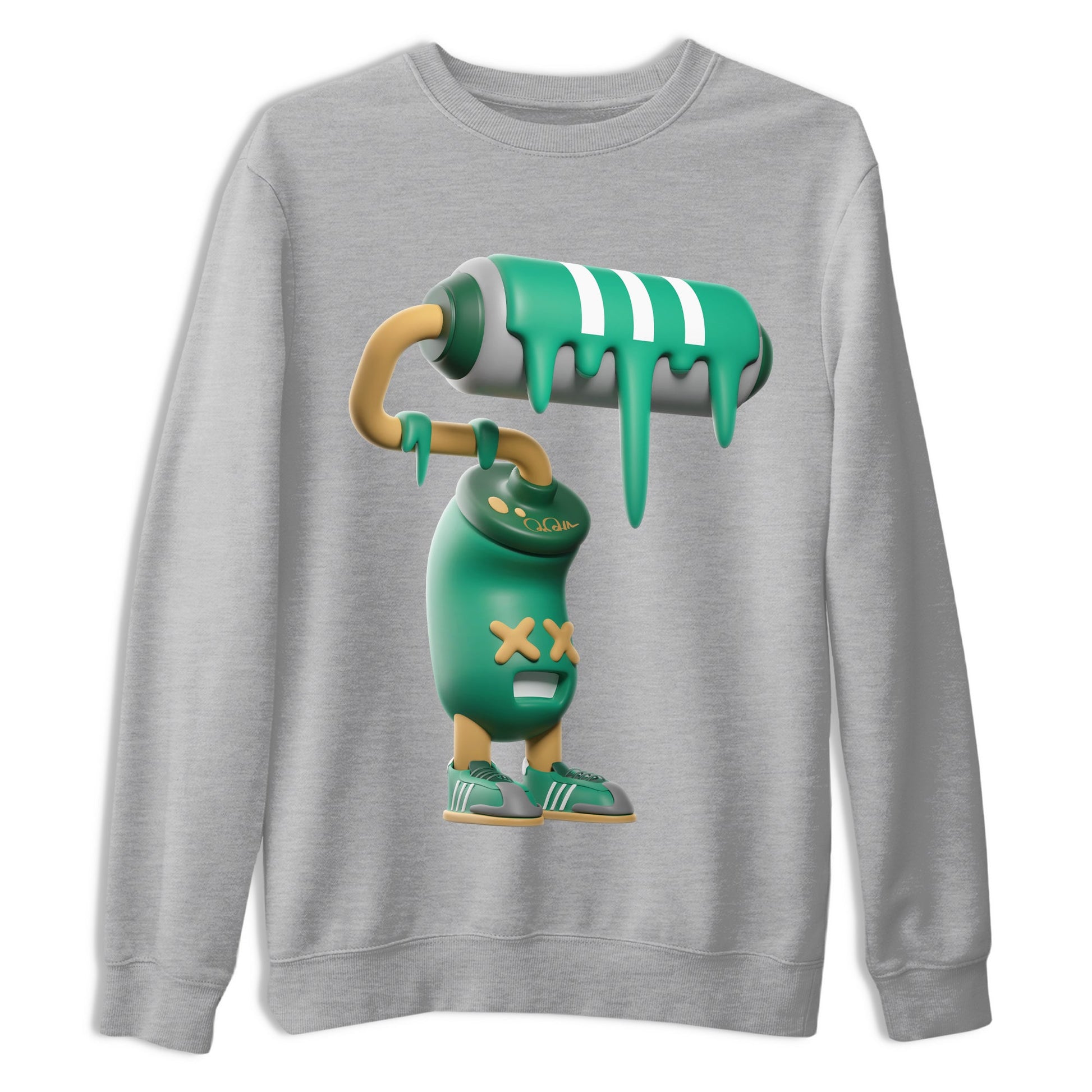 Samba Collegiate Green Gum shirt to match jordans 3D Paint Roller sneaker tees Adidas Green Gum SNRT Sneaker Release Tees Unisex Heather Grey 2 T-Shirt