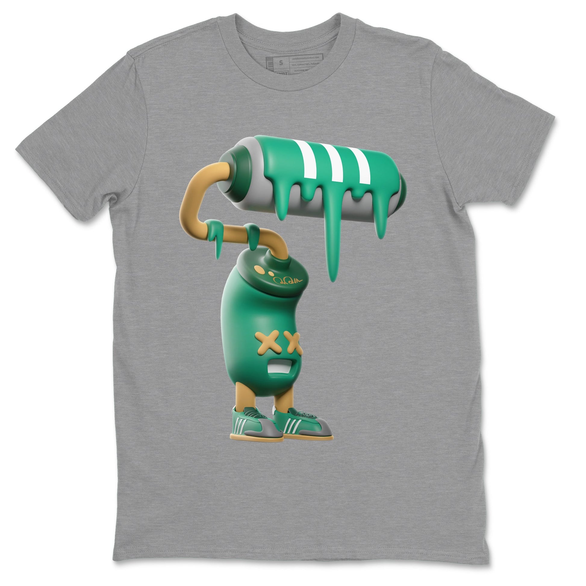 Samba Collegiate Green Gum shirt to match jordans 3D Paint Roller sneaker tees Adidas Green Gum SNRT Sneaker Release Tees Unisex Heather Grey 2 T-Shirt