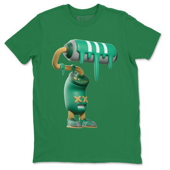 Samba Collegiate Green Gum shirt to match jordans 3D Paint Roller sneaker tees Adidas Green Gum SNRT Sneaker Release Tees Unisex Kelly Green 2 T-Shirt