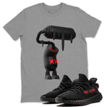 Yeezy 350 Bred shirt to match jordans 3D Paint Roller sneaker tees Adidas Yeezy Boost V2 350 Bred SNRT Sneaker Release Tees Unisex Heather Grey 1 T-Shirt