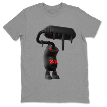 Yeezy 350 Bred shirt to match jordans 3D Paint Roller sneaker tees Adidas Yeezy Boost V2 350 Bred SNRT Sneaker Release Tees Unisex Heather Grey 2 T-Shirt