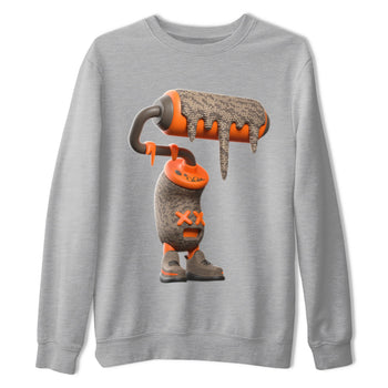 Yeezy 350 Carbon Beluga shirt to match jordans 3D Paint Roller sneaker tees Adidas Yeezy Boost 350 Carbon Beluga SNRT Sneaker Release Tees Unisex Heather Grey 2 T-Shirt