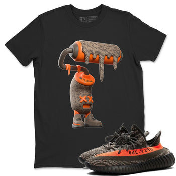 Yeezy 350 Carbon Beluga shirt to match jordans 3D Paint Roller sneaker tees Adidas Yeezy Boost 350 Carbon Beluga SNRT Sneaker Release Tees Unisex Black 1 T-Shirt