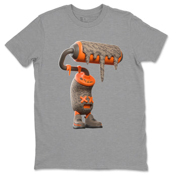 Yeezy 350 Carbon Beluga shirt to match jordans 3D Paint Roller sneaker tees Adidas Yeezy Boost 350 Carbon Beluga SNRT Sneaker Release Tees Unisex Heather Grey 2 T-Shirt