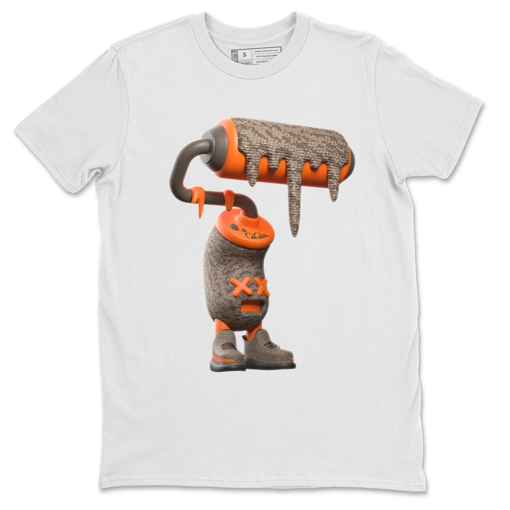 Yeezy 350 Carbon Beluga shirt to match jordans 3D Paint Roller sneaker tees Adidas Yeezy Boost 350 Carbon Beluga SNRT Sneaker Release Tees Unisex White 2 T-Shirt