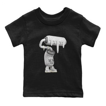 Yeezy 350 Static shirt to match jordans 3D Paint Roller sneaker tees Adidas Yeezy 350 Static SNRT Sneaker Release Tees Baby Toddler Black 2 T-Shirt