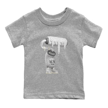 Yeezy 350 Static shirt to match jordans 3D Paint Roller sneaker tees Adidas Yeezy 350 Static SNRT Sneaker Release Tees Baby Toddler Heather Grey 2 T-Shirt