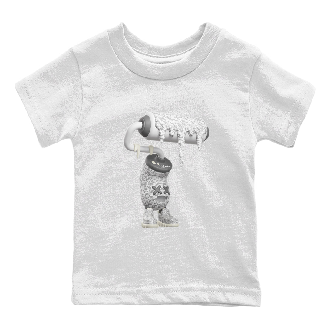 Yeezy 350 Static shirt to match jordans 3D Paint Roller sneaker tees Adidas Yeezy 350 Static SNRT Sneaker Release Tees Baby Toddler White 2 T-Shirt