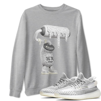 Yeezy 350 Static shirt to match jordans 3D Paint Roller sneaker tees Adidas Yeezy 350 Static SNRT Sneaker Release Tees Unisex Heather Grey 1 T-Shirt