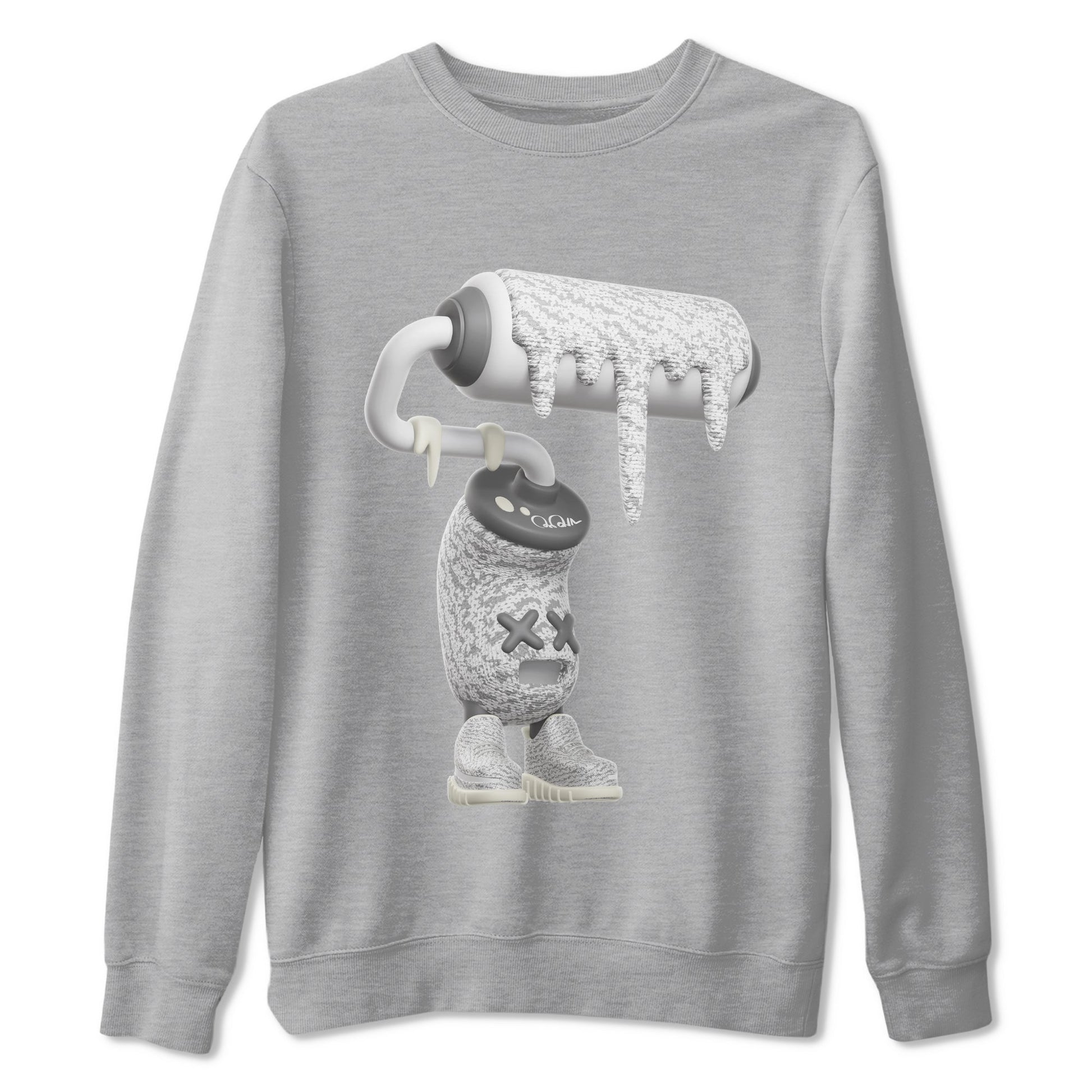Yeezy 350 Static shirt to match jordans 3D Paint Roller sneaker tees Adidas Yeezy 350 Static SNRT Sneaker Release Tees Unisex Heather Grey 2 T-Shirt
