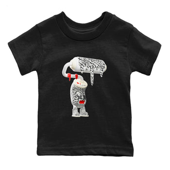 Yeezy 350 Zebra Sneaker Match Tees 3D Paint Roller Sneaker Tees Yeezy Boost 350 V2 Zebra Sneaker Release Tees Kids Shirts Black 2