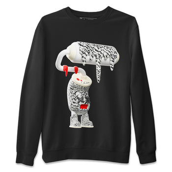 Yeezy 350 Zebra Sneaker Match Tees 3D Paint Roller Sneaker Tees Yeezy Boost 350 V2 Zebra Sneaker Release Tees Unisex Shirts Black 2