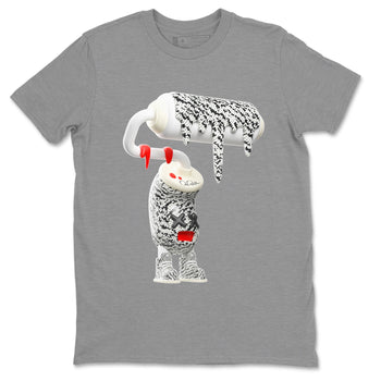 Yeezy 350 Zebra Sneaker Match Tees 3D Paint Roller Sneaker Tees Yeezy Boost 350 V2 Zebra Sneaker Release Tees Unisex Shirts Heather Grey 2