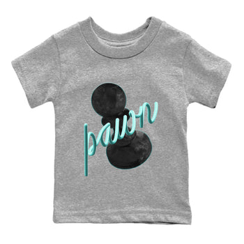 Air Force 1 Tiffany Sneaker Match Tees 3D Pawn Sneaker Tees Nike Tiffany AF1Sneaker Release Tees Kids Shirts Heather Grey 2