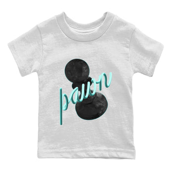 Air Force 1 Tiffany Sneaker Match Tees 3D Pawn Sneaker Tees Nike Tiffany AF1Sneaker Release Tees Kids Shirts White 2