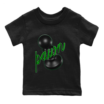 Air Jordan 1 Celtics Sneaker Match Tees 3D Pawn Sneaker Tees AJ1 High OG Lucky Green Sneaker Release Tees Kids Shirts Black 2