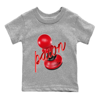 Air Jordan 1 Satin Bred Sneaker Match Tees 3D Pawn Sneaker Tees AJ1 Satin Bred Sneaker Release Tees Kids Shirts Heather Grey 2