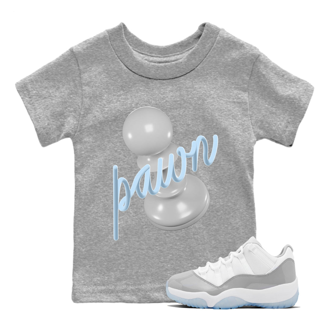 Air Jordan 11 White Cement 3D Pawn Baby and Kids Sneaker Tees Air Jordan 11 Cement Grey Kids Sneaker Tees Size Chart