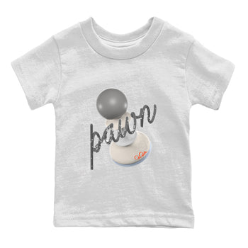 Air Jordan 5 Craft Sneaker Match Tees 3D Pawn Sneaker Tees AJ5 SE Craft Sneaker Release Tees Kids Shirts White 2