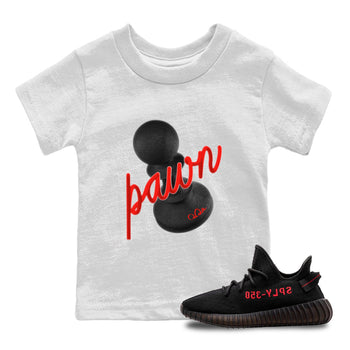 Yeezy 350 Bred shirt to match jordans 3D Pawn sneaker tees Adidas Yeezy Boost V2 350 Bred SNRT Sneaker Release Tees Baby Toddler White 1 T-Shirt