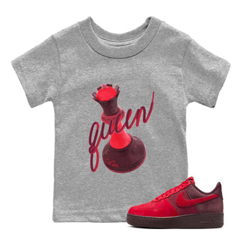 Air Force 1 Layers of Love shirt to match jordans 3D Queen sneaker tees af1 Layers of Love SNRT sneaker release tees baby toddler Heather Grey 1 cotton Shirt