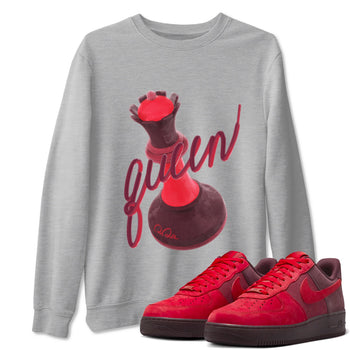 Air Force 1 Layers of Love shirt to match jordans 3D Queen sneaker tees af1 Layers of Love SNRT Sneaker Release Tees unisex cotton Heather Grey 1 crew neck shirt