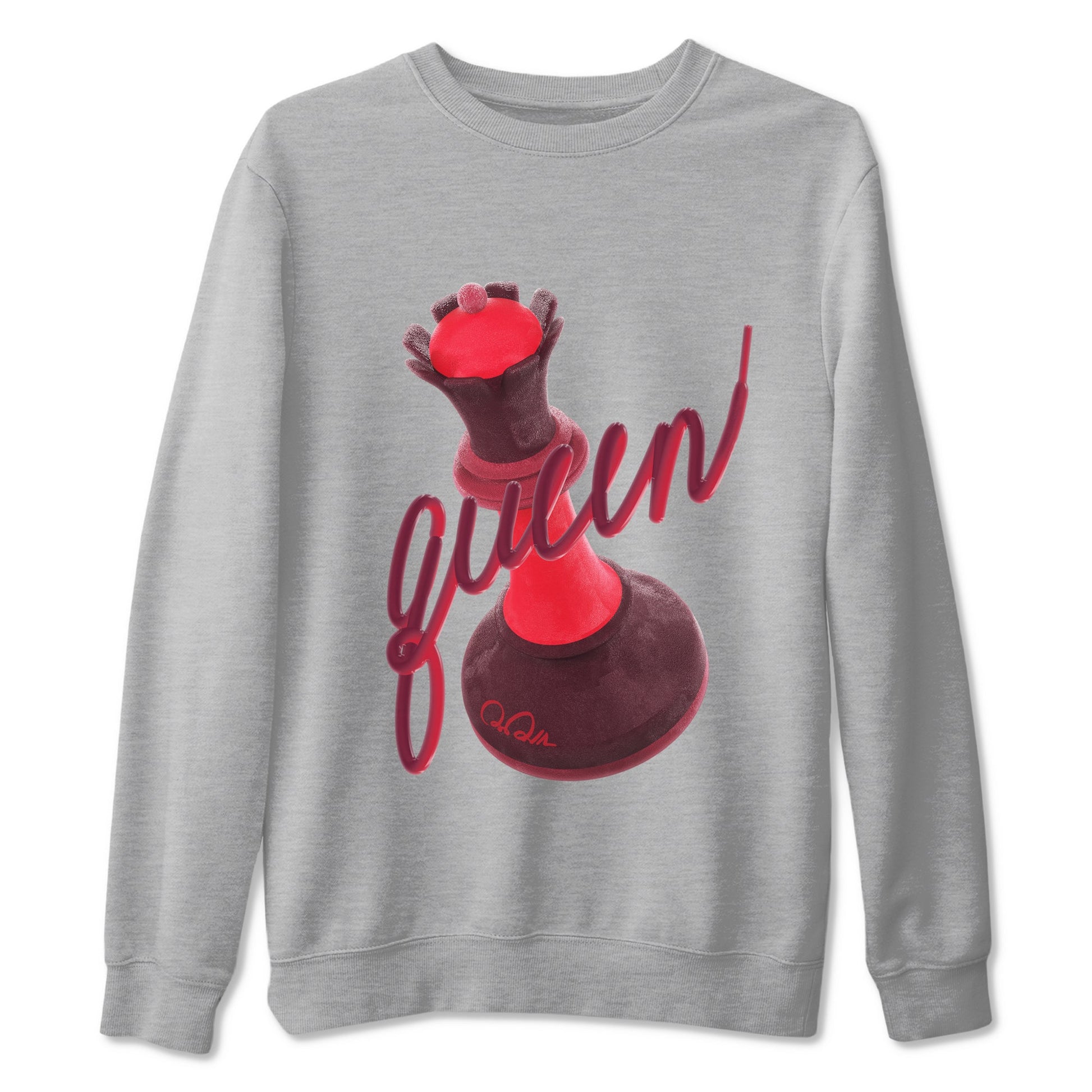 Air Force 1 Layers of Love shirt to match jordans 3D Queen sneaker tees af1 Layers of Love SNRT Sneaker Release Tees unisex cotton Heather Grey 2 crew neck shirt